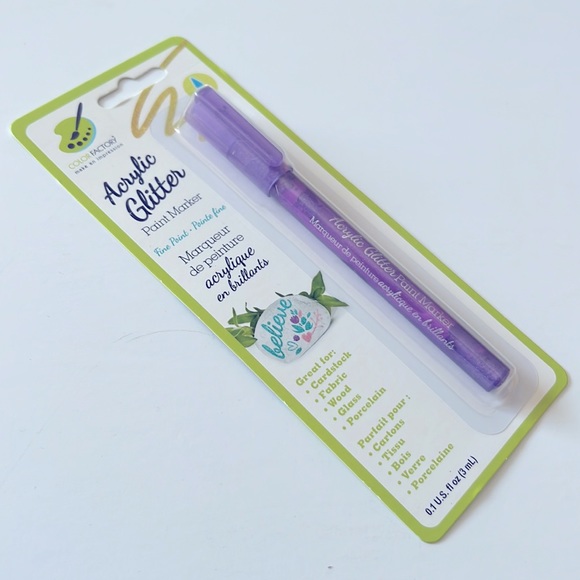 Acrylic Glitter Paint Marker Fine Point (Purple) - Picture 2 of 6